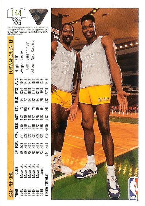 Friday Frivolity: 1991-92 Upper Deck Sam Perkins&nbsp;#144